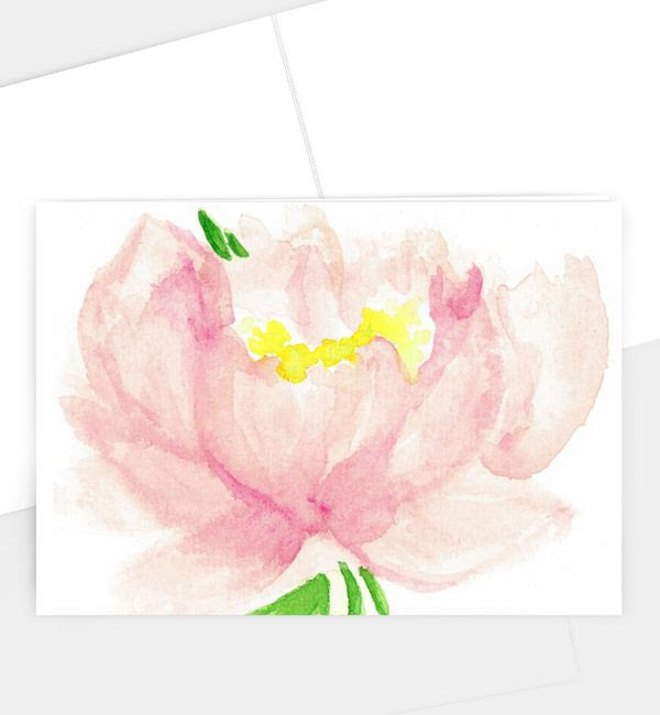 Poised Peony Greeting Card