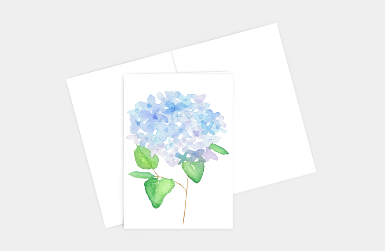 Hydrange-Ah Greeting Card