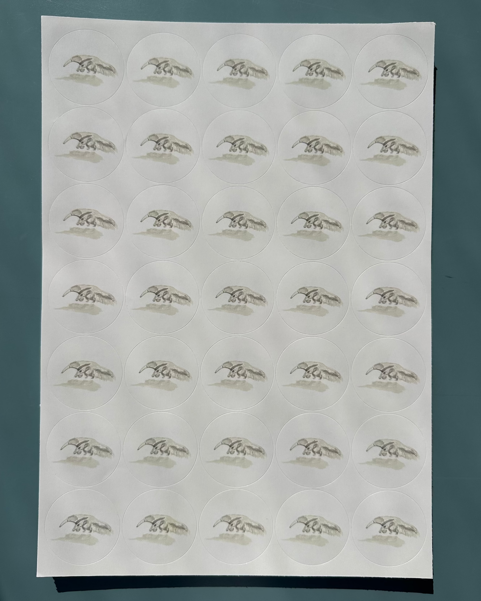 Giant Anteater on a Mission Stickers