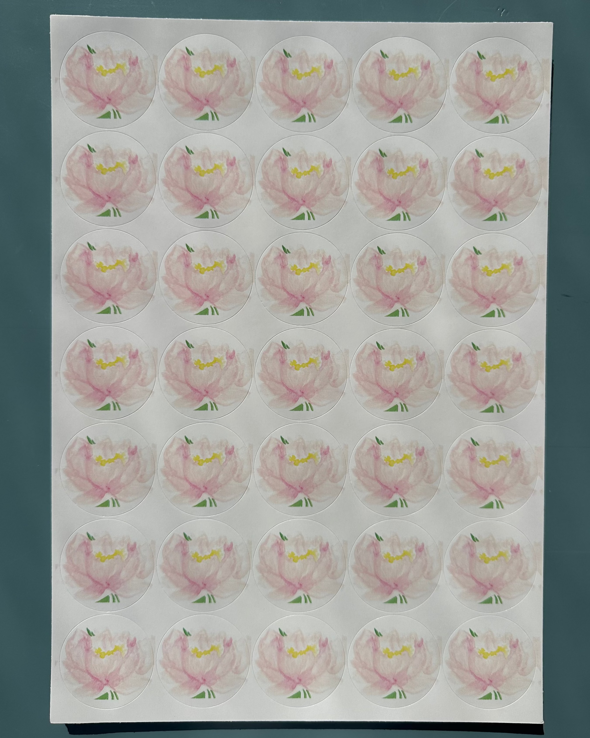 Poised Peony Stickers