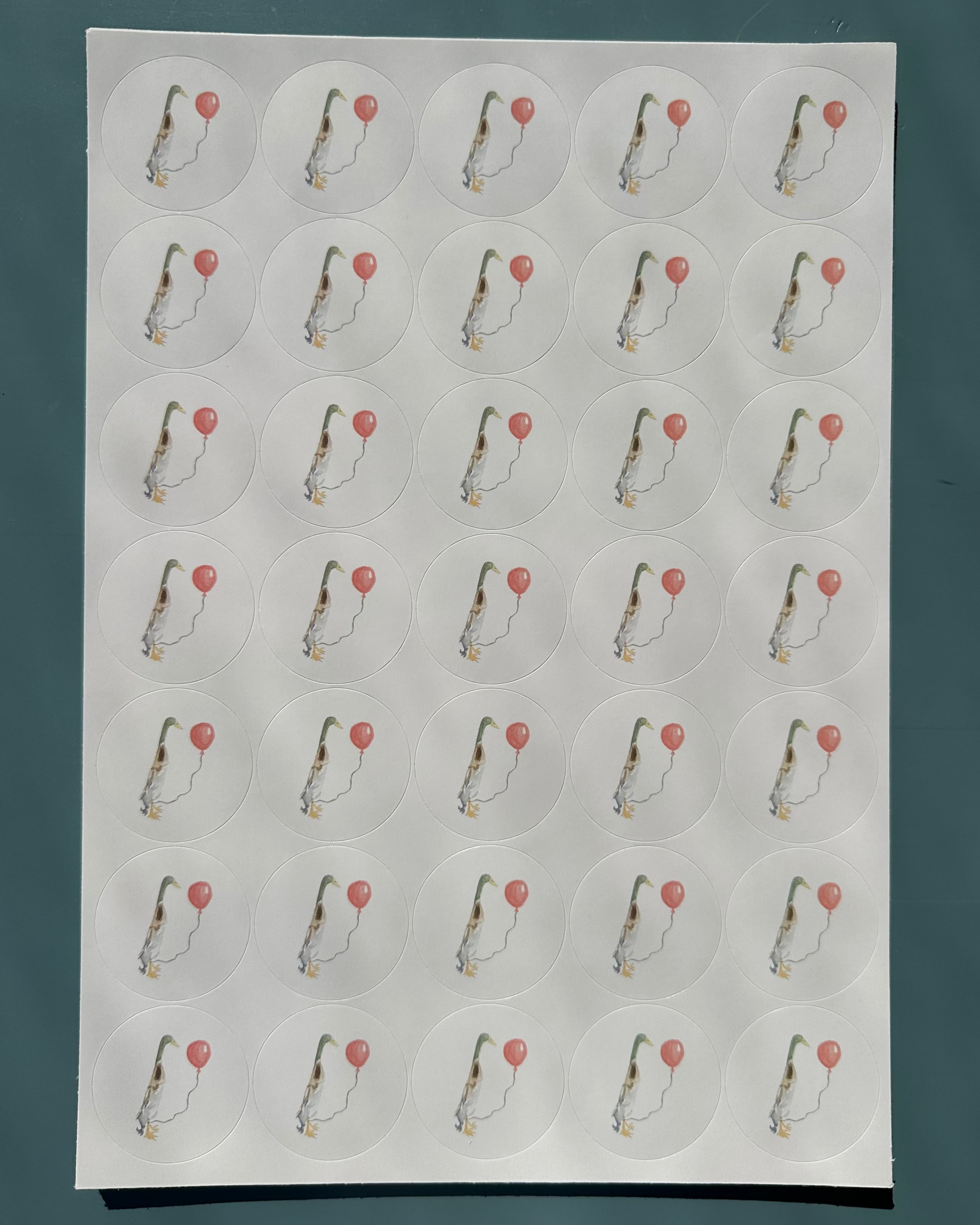 Ducky Birthday Stickers