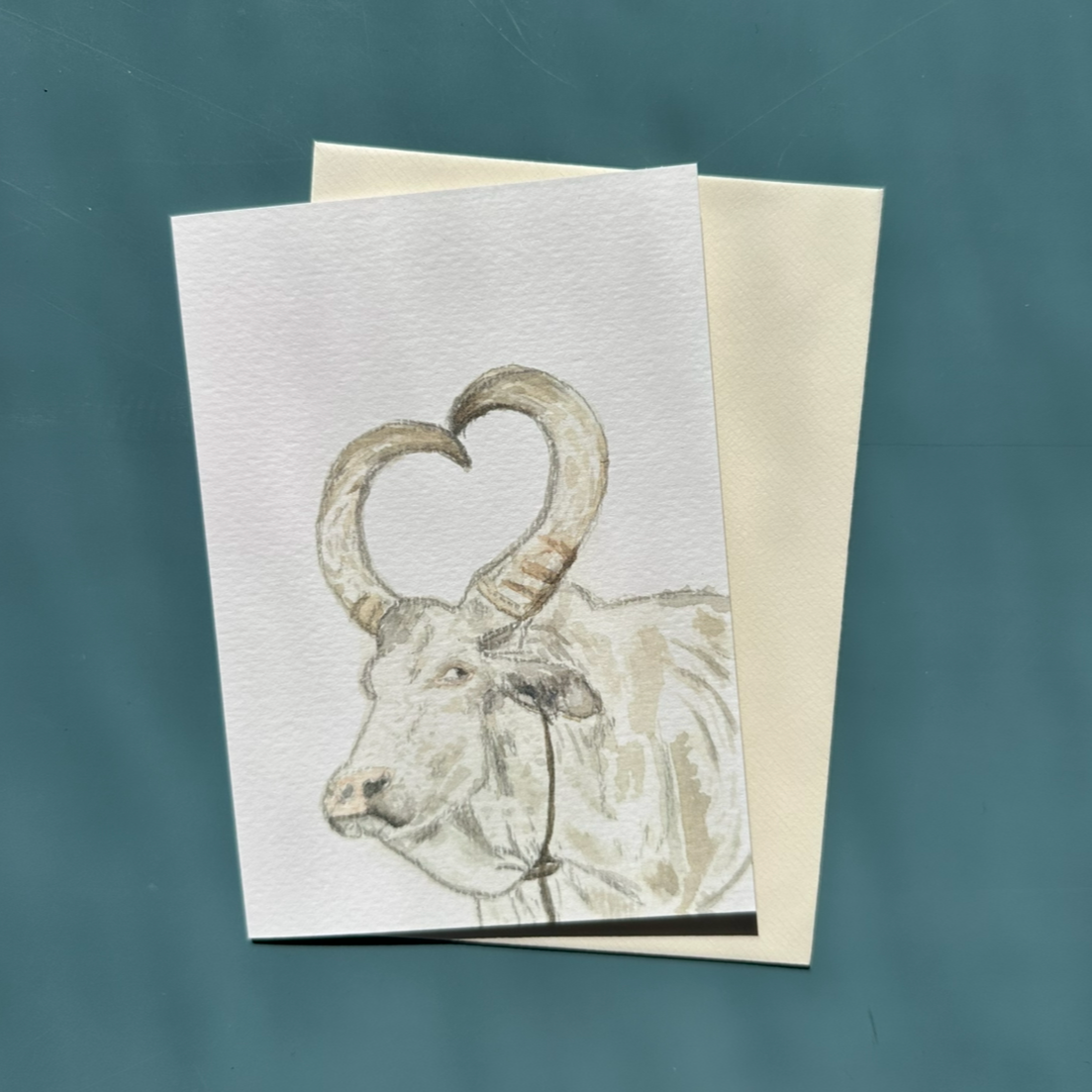 South Sudanese Side-Eye Cow Greeting Card