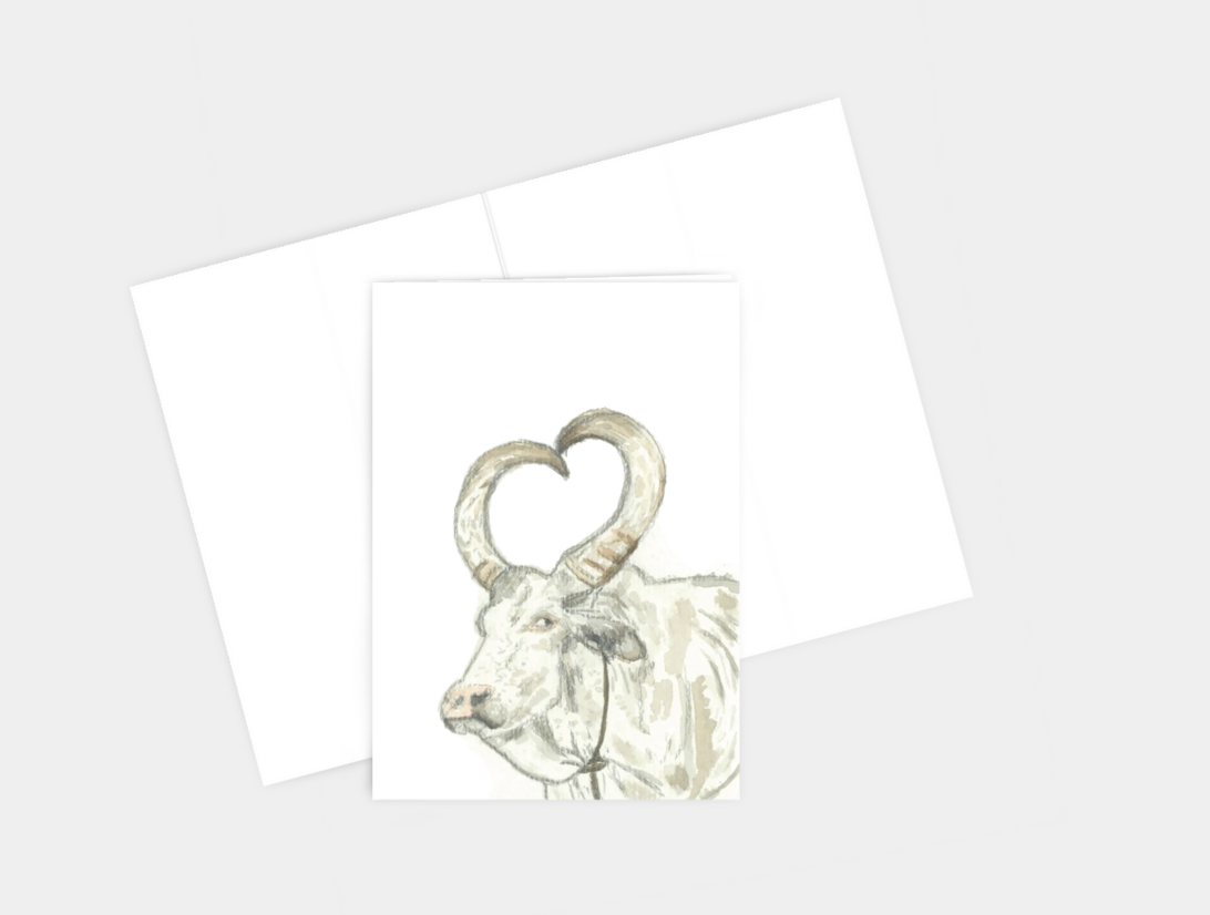 South Sudanese Side-Eye Cow Greeting Card