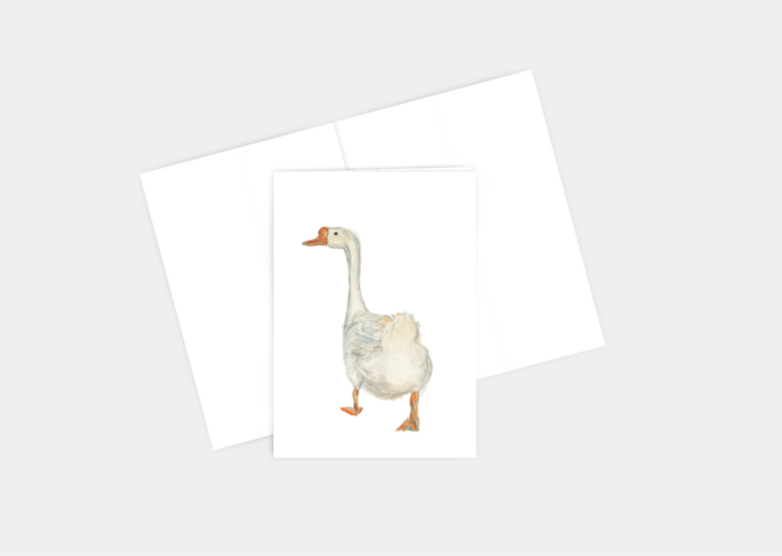 Goose on the Loose Greeting Card