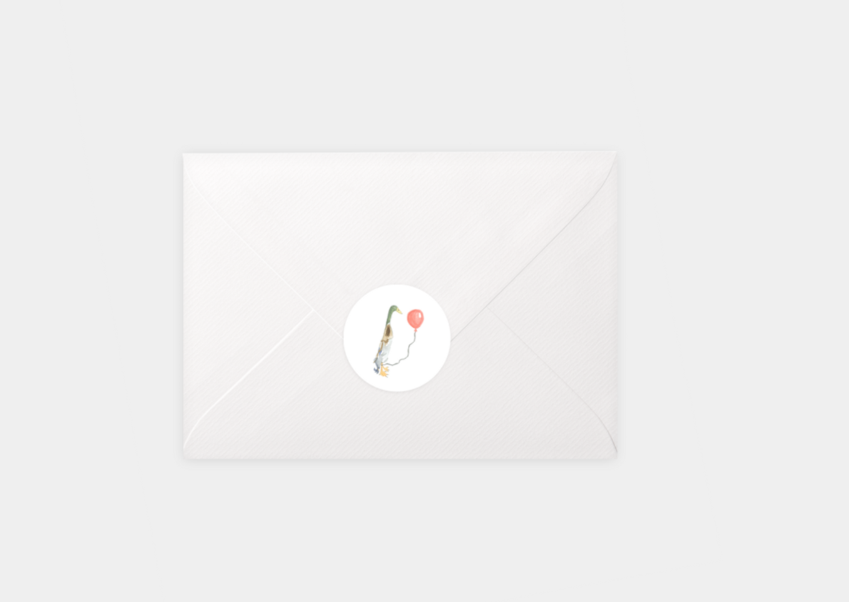 Ducky Birthday Stickers