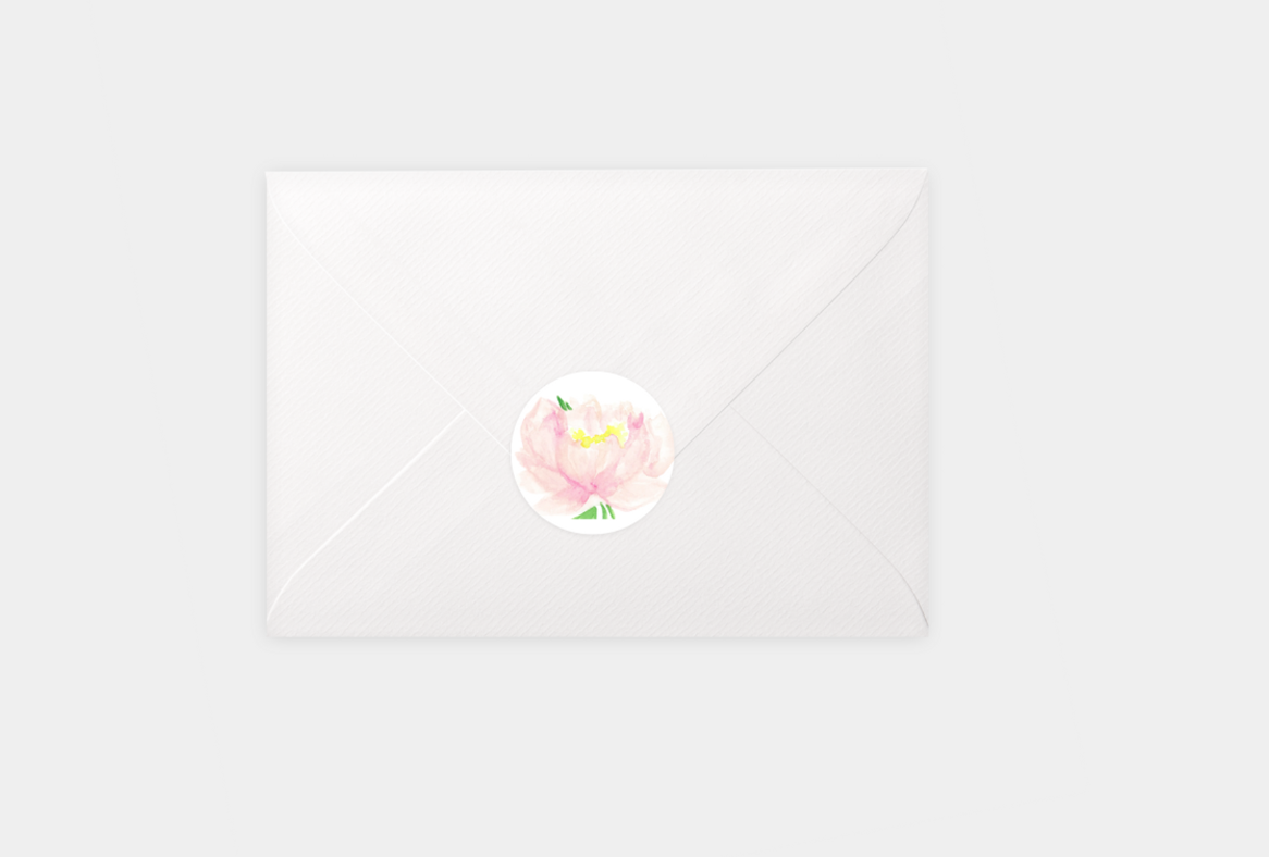 Poised Peony Stickers